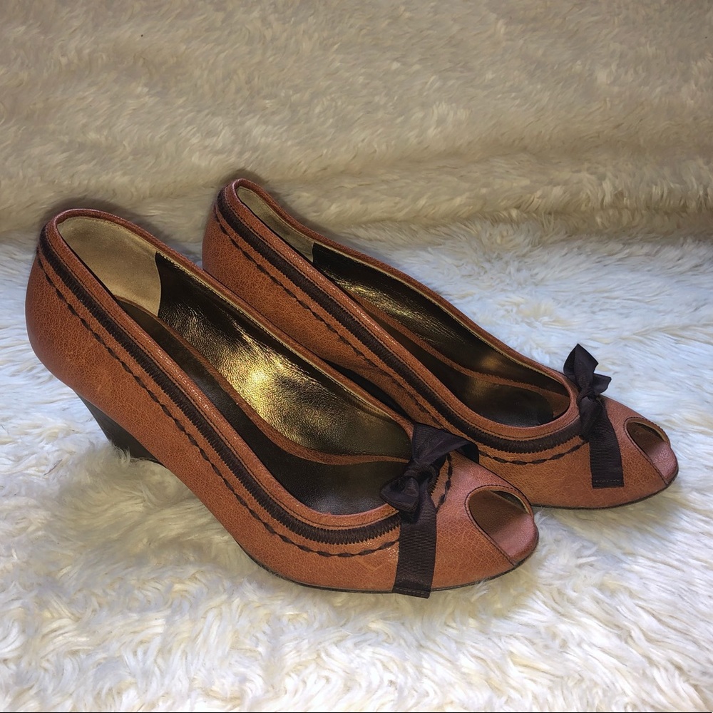 Miu Miu Brown and Black Wedges